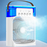 Portable Humidifier Fan Air Conditioner Household Small Air Cooler Hydrocooling Portable Air Adjustment for Office 3 Speed Fan