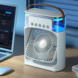 Portable Humidifier Fan Air Conditioner Household Small Air Cooler Hydrocooling Portable Air Adjustment for Office 3 Speed Fan